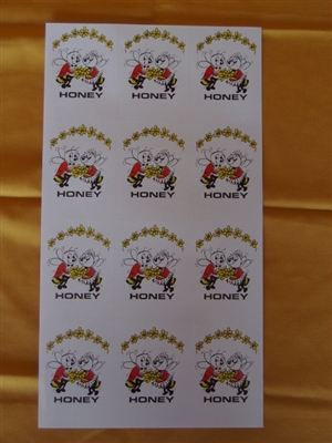Dancing Bees Labels sheet of 12