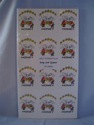 Dancing Bees Labels pack of 250
