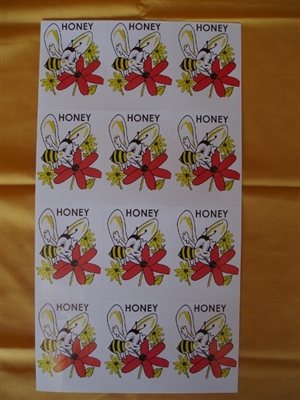Sipping Bee Labels sheet of 12