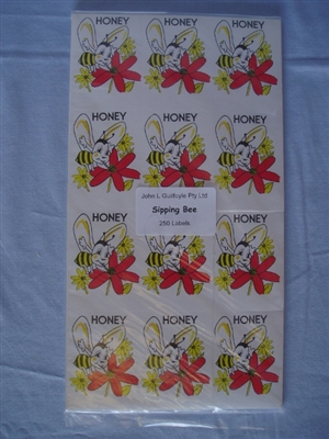 Sipping Bee Labels pack of 250