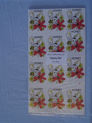 Sipping Bee Labels pack of 50