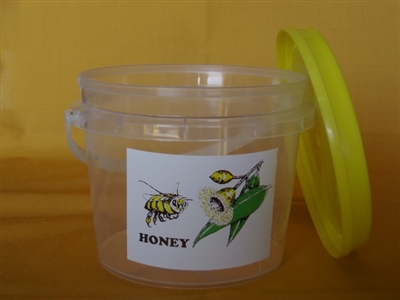 1kg Bucket with lid, handle and label each